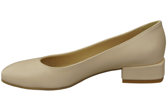 Pohodlná dámská obuv béžová Ploché boty z přírodní kůže 204 ElitaBut