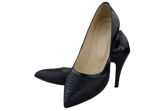 Dámská obuv Dámské lodičky s motivem šupin Přírodní kůže Námořnická modrá 951 ElitaBut