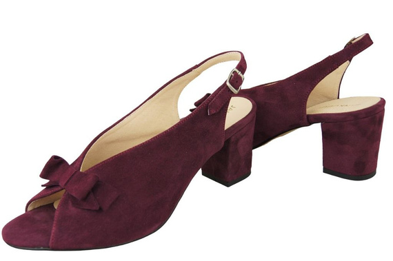 Dámská obuv Sandály Maroon Natural Leather Suede 148 ElitaBut