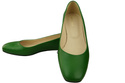 Ploché dámské boty Zelené boty s ozdobným podpatkem Přírodní kůže 209 ElitaBut