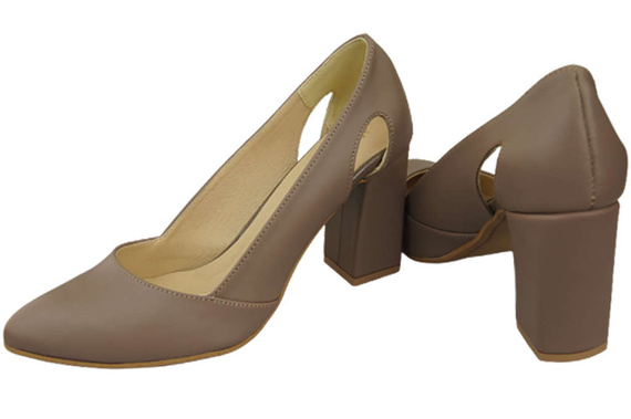 Dámská obuv Cappuccino Dark Natural Leather 184 ElitaBut