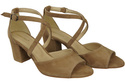 Dámská obuv Olive Leather Suede Sandals 111 ElitaBut