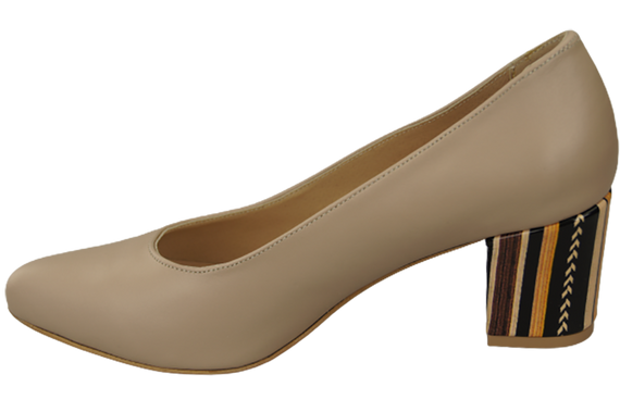 Dámské boty Cappuccino Lico Přírodní kůže s ozdobným podpatkem 158 ElitaBut