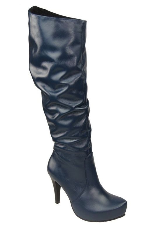 Dámské boty na platformě Přírodní kůže Námořnická modř 120 ElitaBut