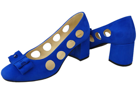 Dámská obuv Azure Natural Leather Suede pumps 182 ElitaBut