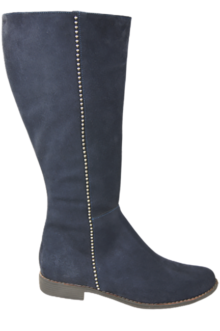 Dámské boty Navy blue leather Velour 153 ElitaBut
