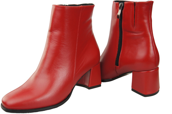 Dámské boty Červené pro Zimní přírodní kůže 214 Z ElitaBut