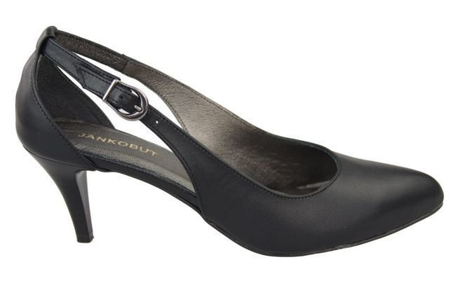 Dámská obuv Sandály Nízký podpatek Kožený černý 973 ElitaBut