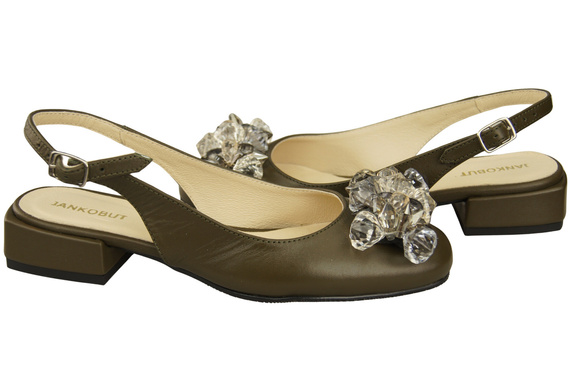 Dámská obuv Olive Sandály s krystaly Přírodní kůže 215 ElitaBut