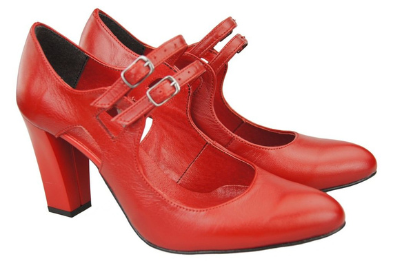 Dámská obuv Červené lodičky Přírodní kůže 105 ElitaBut
