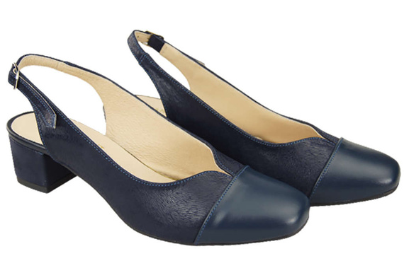 Dámská obuv Sandály z přírodní kůže 165 Navy blue ElitaBut