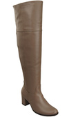 Dámské boty Cappuccino Dark Musketeers High over the knee natural leather 190 ElitaBut