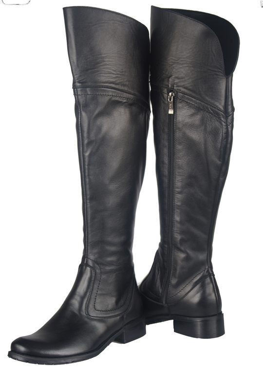 Dámské boty Black Musketeers High over the knee natural leather 638 ElitaBut