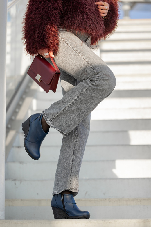 Obuv Dámské kotníkové boty z přírodní kůže Grant 739 ElitaBut