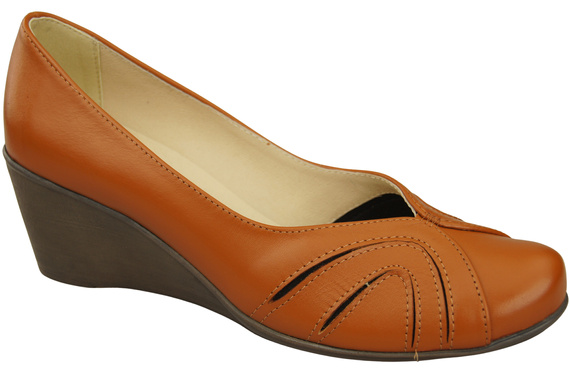 Červená dámská obuv z přírodní kůže 828 ElitaBut