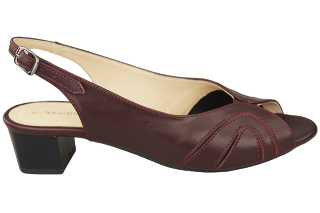 Dámská obuv Přírodní kůže Sandály Maroon 991 ElitaBut