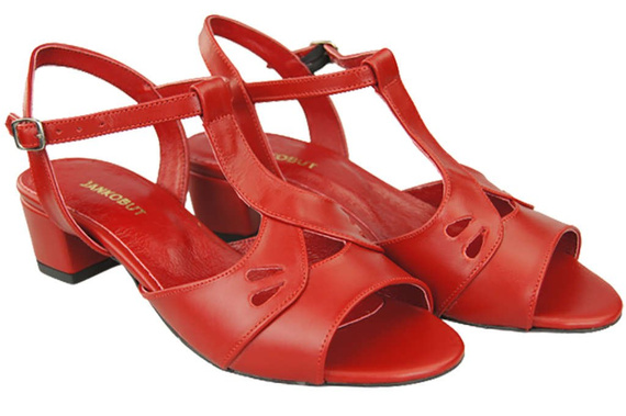 Dámská obuv Sandály Červená přírodní kůže 169 ElitaBut