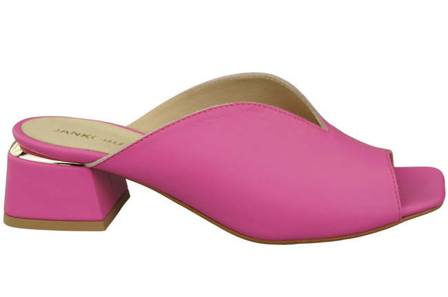 Dámská obuv na podpatku Fuchsiová přírodní kůže 210 ElitaBut