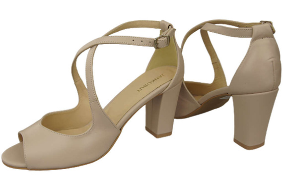 Dámská obuv Sandály Cappuccino Bright Natural Leather 186 ElitaBut