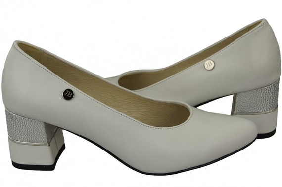 Dámská obuv White Natural Leather pumps 142 ElitaBut