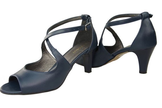 Dámská obuv Navy Blue Sandály Natural Leather 115 ElitaBut