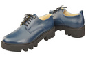 Obuv Dámské šněrovací polobotky Navy Blue Leather Natural 180 ElitaBut