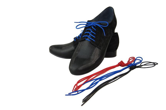 Dámská obuv Šněrovací boty z přírodní kůže Black 959 ElitaBut