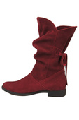 Obuv Dámské zimní boty Maroon přírodní kůže velur 999 Z ElitaBut
