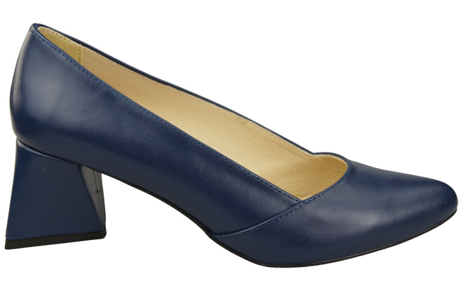Dámské Lodičky Námořnická modř Pravá Kůže Špičatá Špička Podpatek ElitaBut 221