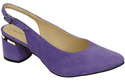 Dámské sandály z přírodní semišové kůže Fialová Elegance a pohodlí 196 Od ElitaBut