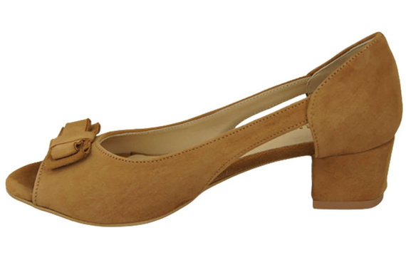 Dámská obuv Červené semišové sandály z přírodní kůže 145 Z ElitaBut