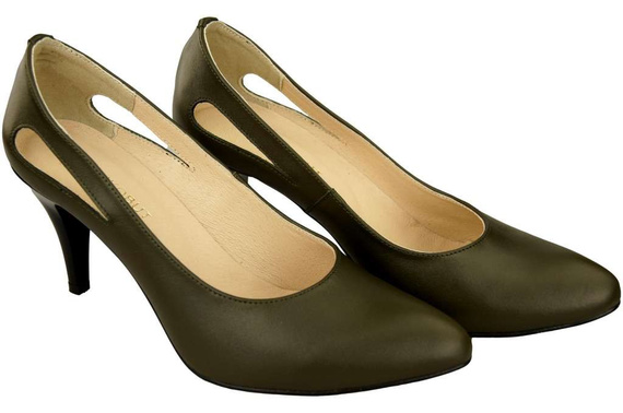 Dámská obuv Olive Leather pumps 166 ElitaBut