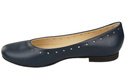 Dámské pohodlné baleríny z přírodní kůže Navy Blue 162 ElitaBut