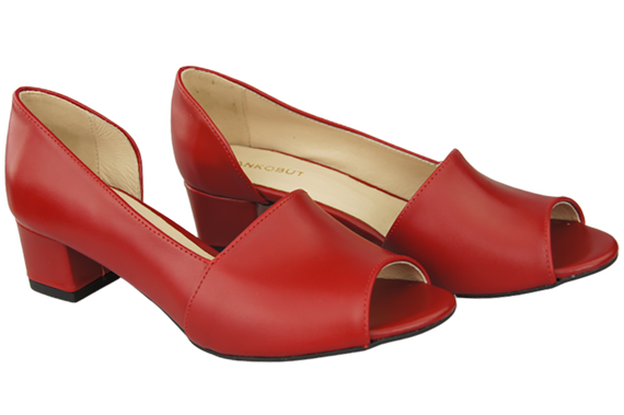 Dámská obuv Sandály Červená přírodní kůže 147 ElitaBut