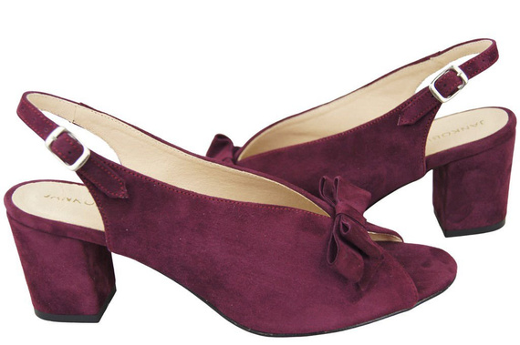 Dámská obuv Sandály Maroon Natural Leather Suede 148 ElitaBut