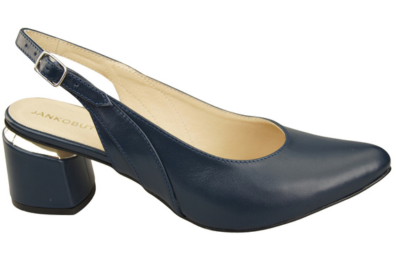 Dámská obuv Navy Blue Sandals Natural Leather 196 ElitaBut