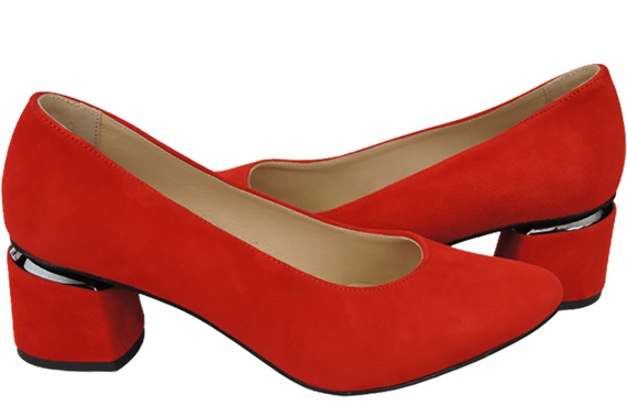 Dámská obuv Červená semišová kůže 143 Z ElitaBut
