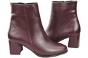 Dámské boty Maroon for Zimní přírodní kůže 214 Z ElitaBut