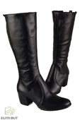 Obuv Dámské boty z přírodní kůže Černá 542 ElitaBut