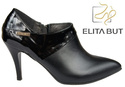 Obuv Dámské polobotky z přírodní kůže Černá 865 ElitaBut