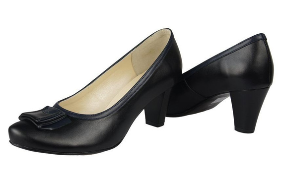 Dámská obuv Přírodní kožené lodičky Černá 824 ElitaBut