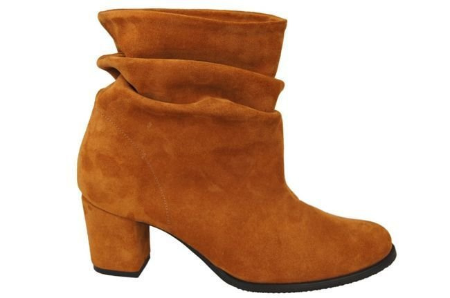 Dámská obuv Přírodní kožené kozačky Červená 986 ElitaBut