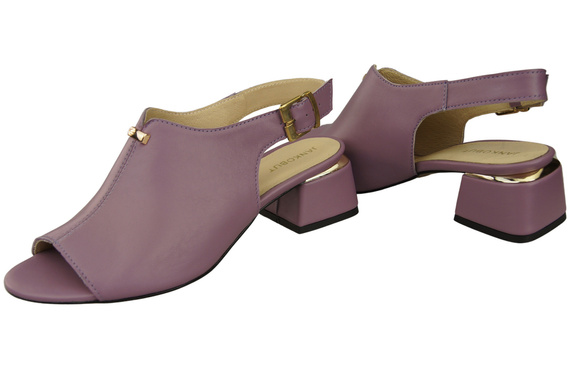 Dámská obuv Sandály Lila zlatá přezka Přírodní kůže 198 ElitaBut