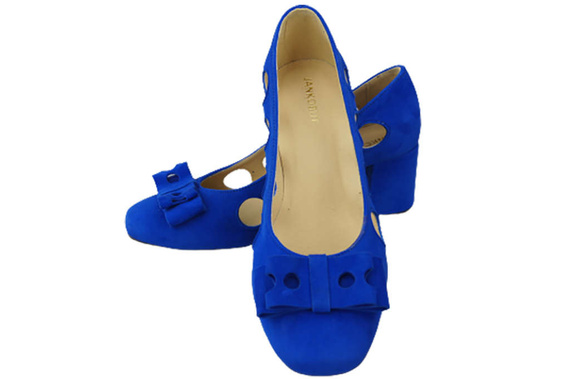 Dámská obuv Azure Natural Leather Suede pumps 182 ElitaBut
