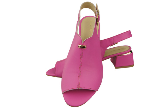 Dámská obuv Sandály Fuchsiová zlatá přezka Přírodní kůže 198 ElitaBut