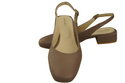 Dámská obuv Sandály Cappuccino Dark Flat Heel Natural Leather 206 ElitaBut