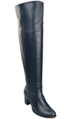 Dámské boty Navy blue Musketeers High over the knee natural leather 190 ElitaBut