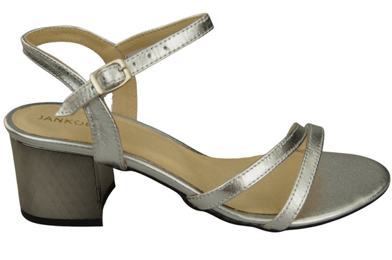 Dámská obuv Stříbrná přírodní kůže 197 Smyslně odhalující nohy Sandály ElitaBut