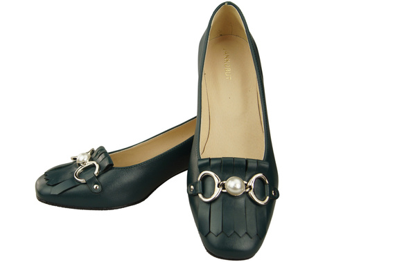 Dámská obuv Střapcem zdobené lodičky Malachite Přírodní kůže 195 ElitaBut