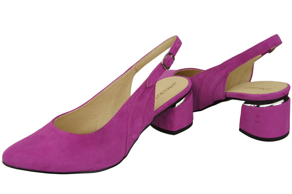 Dámské sandály z přírodní semišové kůže Cyclamen Elegance a pohodlí 196 od ElitaBut